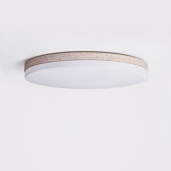 modern yellow travertine acrylic flush mount ceiling light