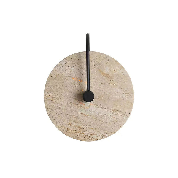 modern yellow travertine alabaster round wall lamp