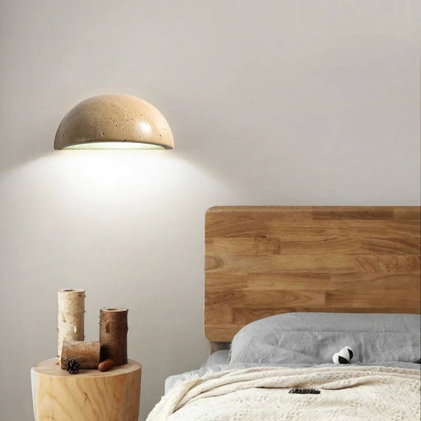 modern yellow travertine art wall lamp