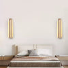 modern yellow travertine beam led wall sconce