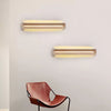 modern yellow travertine beam led wall sconce