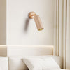 modern yellow travertine brass wall sconce