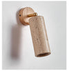 modern yellow travertine brass wall sconce