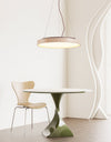 modern yellow travertine circle led pendant light