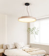 modern yellow travertine circle led pendant light