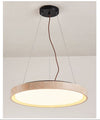 modern yellow travertine circle led pendant light