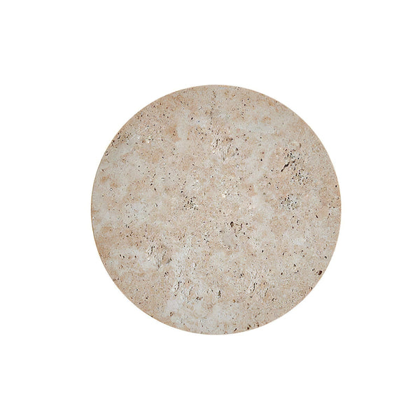 modern yellow travertine circle led wall sconce