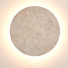 modern yellow travertine circle led wall sconce