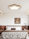 modern yellow travertine cloud flush mount ceiling light