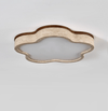 modern yellow travertine cloud flush mount ceiling light