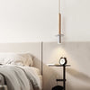 modern yellow travertine column pendant light