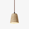 modern yellow travertine cone pendant light