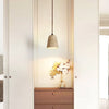 modern yellow travertine cone pendant light