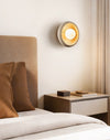 modern yellow travertine crescent wall sconce 2