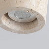 modern yellow travertine cylinder pendant light 3