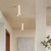 modern yellow travertine cylinder pendant light 3