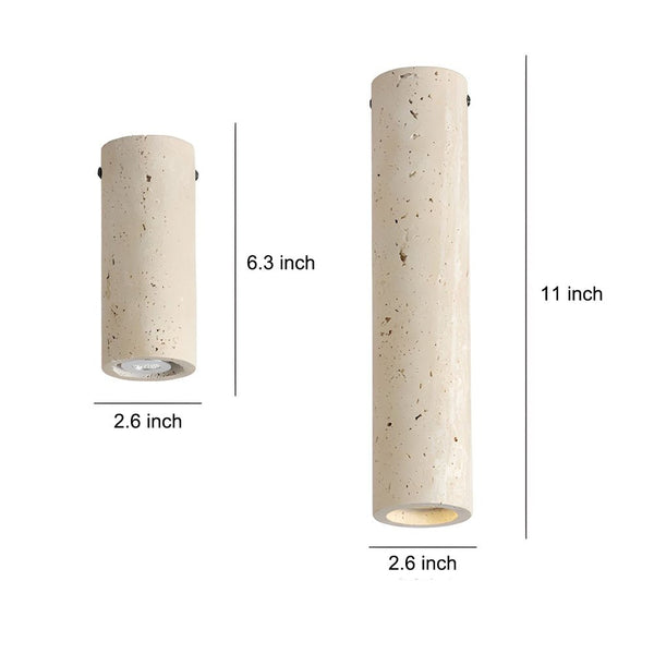 modern yellow travertine cylinder pendant light 3