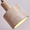 modern yellow travertine cylinder pendant light
