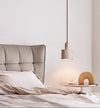 modern yellow travertine cylinder pendant light