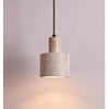 modern yellow travertine cylinder pendant light