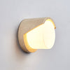 modern yellow travertine cylinder wall sconce
