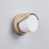 modern yellow travertine cylinder wall sconce