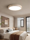 modern yellow travertine disc flush mount ceiling light 3