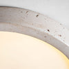 modern yellow travertine disc flush mount ceiling light 3