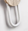 modern yellow travertine disc led wall sconce