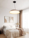 modern yellow travertine disc pendant light