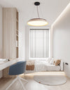 modern yellow travertine disc pendant light