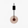 modern yellow travertine disc wall lamp