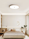 modern yellow travertine disk led flush mount ceiling light