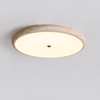 modern yellow travertine disk led flush mount ceiling light