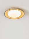modern yellow travertine flush mount ceiling light