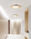 modern yellow travertine flush mount ceiling light