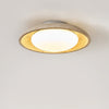 modern yellow travertine flush mount ceiling light