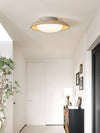 modern yellow travertine flush mount ceiling light