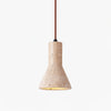 modern yellow travertine funnel pendant light