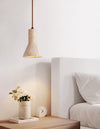 modern yellow travertine funnel pendant light