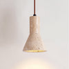 modern yellow travertine funnel pendant light