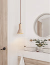 modern yellow travertine funnel pendant light