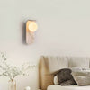 modern yellow travertine glass curve wall lamp