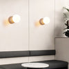 modern yellow travertine glass globe wall sconce 2
