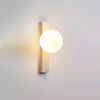 modern yellow travertine glass globe wall sconce 3