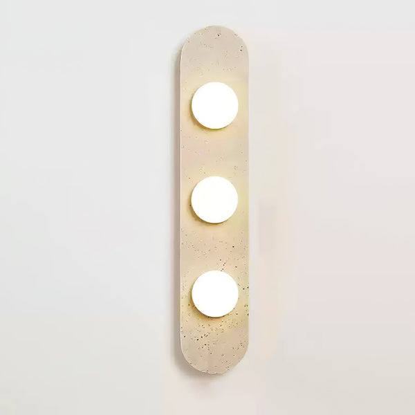 modern yellow travertine glass globe wall sconce 4