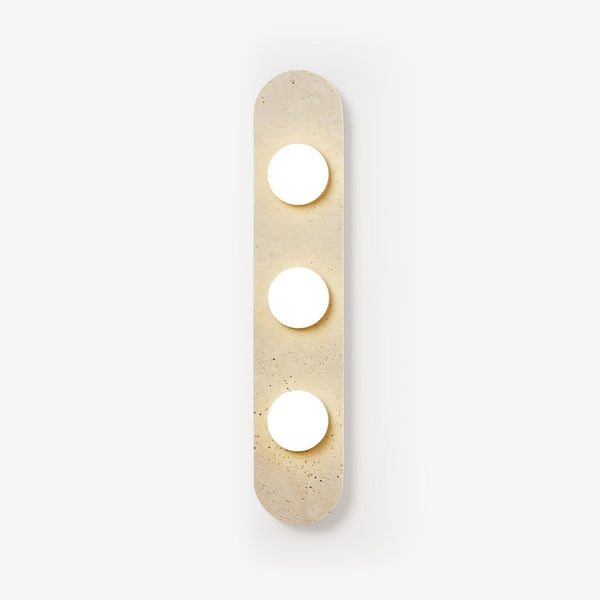 modern yellow travertine glass globe wall sconce 4