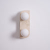 modern yellow travertine glass globe wall sconce