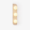 modern yellow travertine glass globe wall sconce