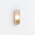 modern yellow travertine glass globe wall sconce